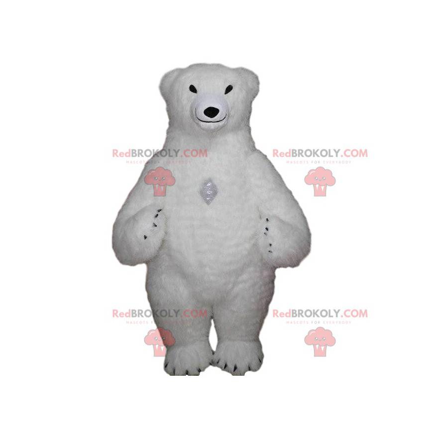 Mascotte d'ours blanc gonflable, costume ours polaire géant -