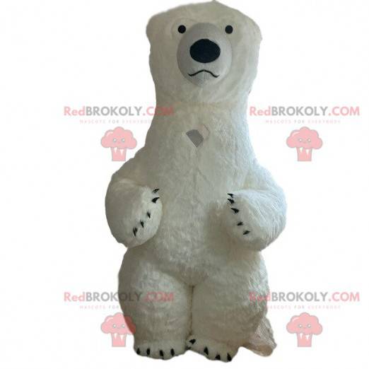 Mascote inflável de urso polar, fantasia de urso polar gigante