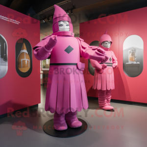Roze mascotte kostuum van...