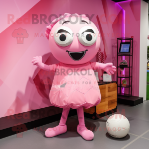 Pink Soccer Ball mascotte...