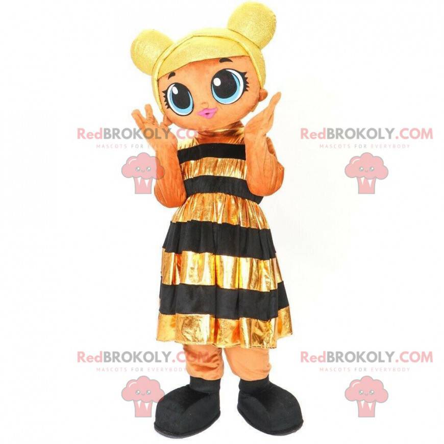 Mascotte ragazza vestita da ape, costume da ape - Redbrokoly.com