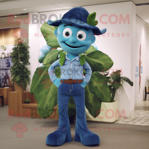 Blå bønnestengel maskot...