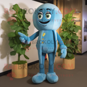 Blå bønnestengel maskot...