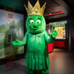 Grønn dronning maskot drakt...