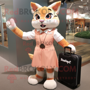 Peach Bobcat mascotte...