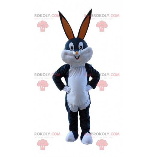 Mascotte Bugs Bunny, grijs en wit konijn van Looney Tunes -
