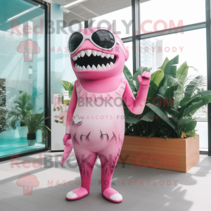 Pink Megalodon maskot...