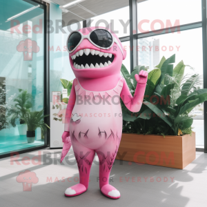 Roze Megalodon mascotte...