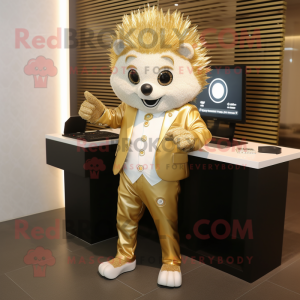 Gold Hedgehog mascotte...