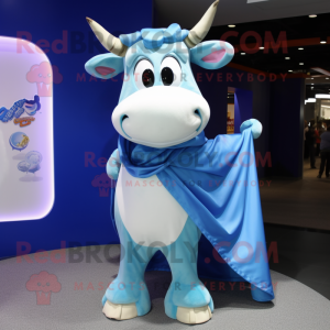 Blue Jersey Cow mascotte...