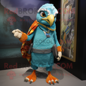 nan Falcon mascot costume character dressed with a Capri Pants and Cummerbunds