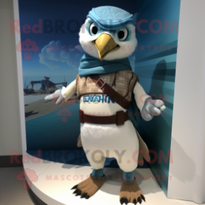 nan Falcon mascot costume character dressed with a Capri Pants and Cummerbunds