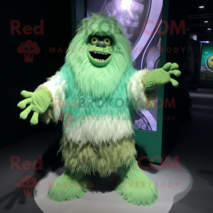 Groene Yeti mascotte...