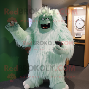 Grønn Yeti maskot drakt...