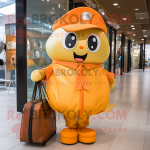 Goud oranje mascotte...