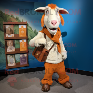 Orange Boer Goat maskot...