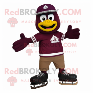 Maroon Skateboard mascotte...