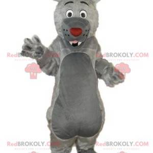 Grå bjørnemaskot Baloo måte, grå bamskostyme - Redbrokoly.com