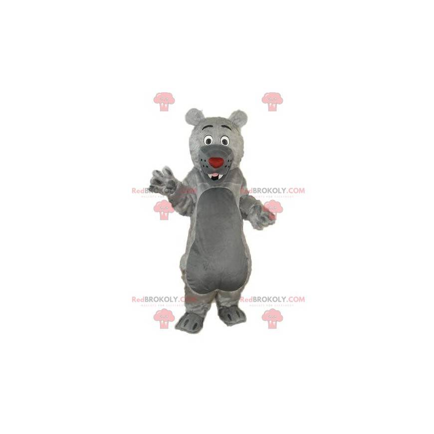 Gray bear mascot Baloo way, gray teddy bear costume -