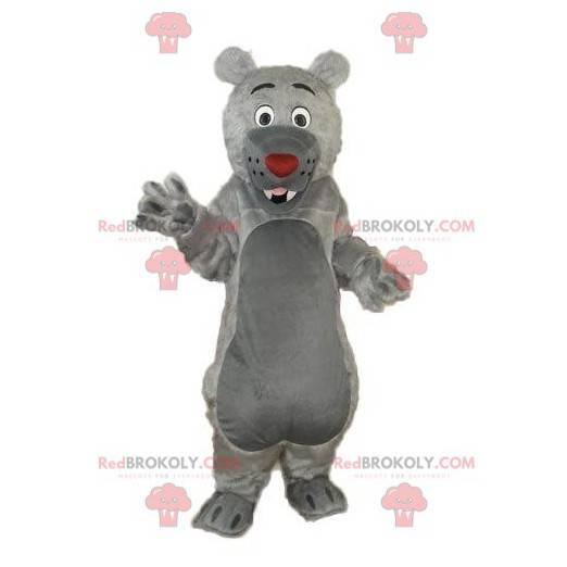 Gray bear mascot Baloo way, gray teddy bear costume -