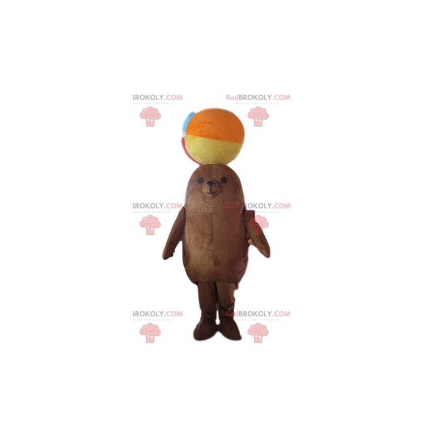 Brun sjøløve-maskot, sjøløvedrakt, akvatisk dyr - Redbrokoly.com Brun sjøløve-maskot, sjøløvedrakt, akvatisk dyr - Redbrokoly.com