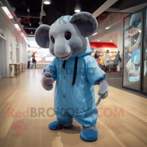 Blue Rat mascotte kostuum...