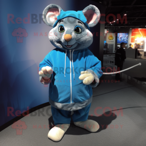 Blue Rat maskot kostume...