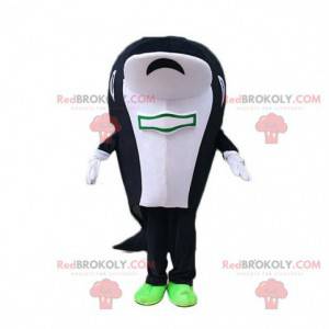 Orca mascotte, balena in bianco e nero, costume da mare -