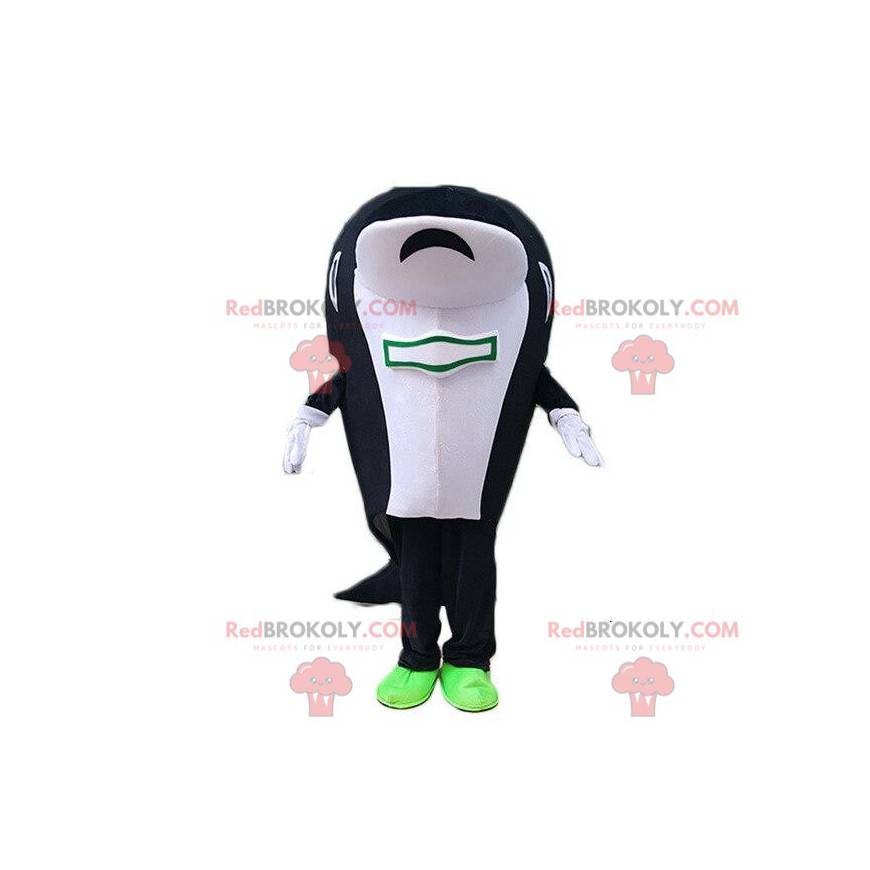 Orca maskot, sort-hvid hval, havdragt - Redbrokoly.com Orca maskot, sort-hvid hval, havdragt - Redbrokoly.com