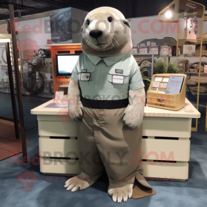 Mascotte d'otarie argentée...