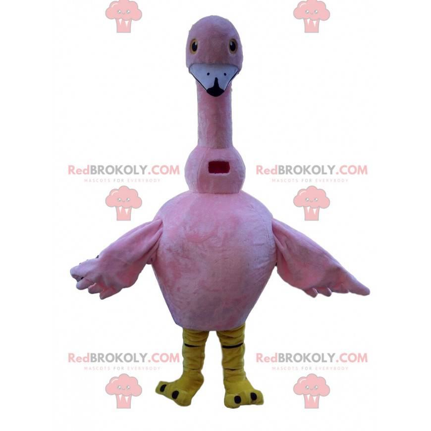 Mascotte roze flamingo, vogelkostuum, grote roze vogel - Mascotte roze flamingo, vogelkostuum, grote roze vogel -