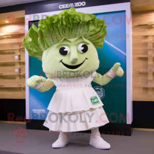 Hvit Caesar Salat maskot...