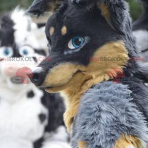 Svart och brun hundmaskot - Redbrokoly.com