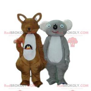 Känguru und Koala Maskottchen, australische Kostüme -
