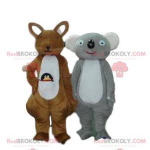 Mascotes canguru e coala, trajes australianos - Redbrokoly.com