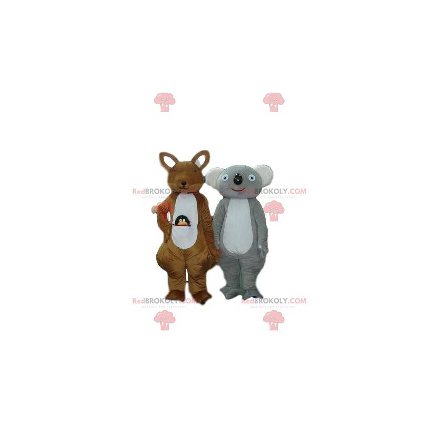 Mascotes canguru e coala, trajes australianos - Redbrokoly.com