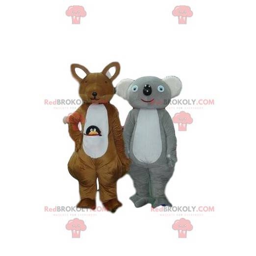 Känguru und Koala Maskottchen, australische Kostüme -