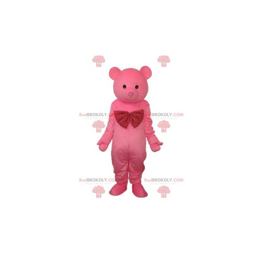 Mascotte d'ours rose, costume de nounours rose - Redbrokoly.com