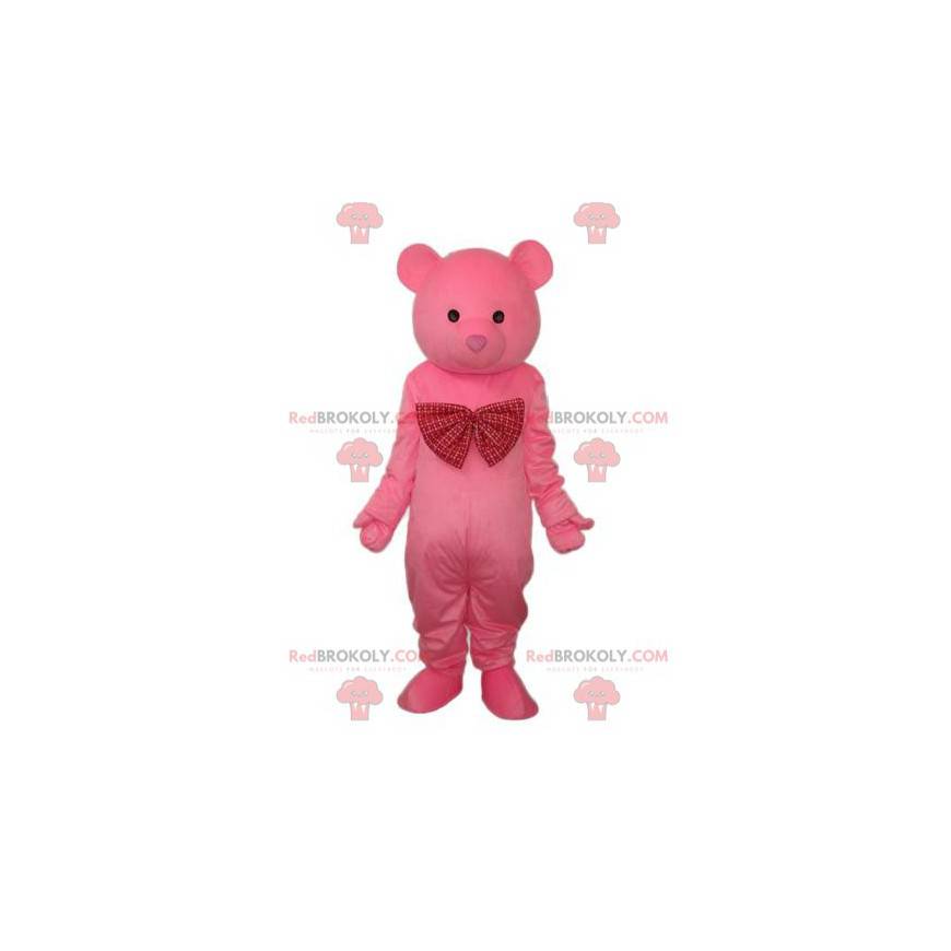 Roze beer mascotte, roze teddybeer kostuum - Redbrokoly.com Roze beer mascotte, roze teddybeer kostuum - Redbrokoly.com