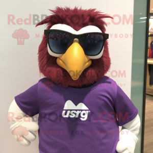 Purple Eagle maskot kostym...