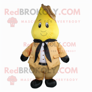 Yellow Pear maskot kostym...