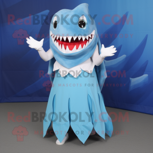 Sky Blue Megalodon mascotte...