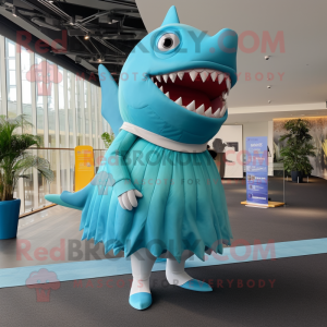 Sky Blue Megalodon mascotte...