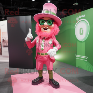Rosa Leprechaun maskot...