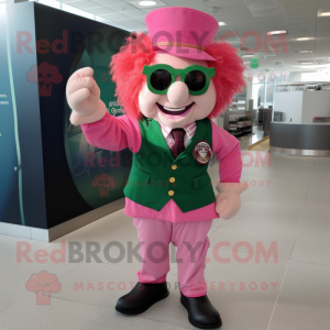 Pink Leprechaun maskot...