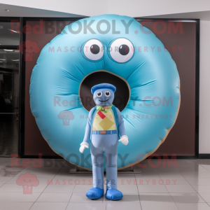 Cyan Donut mascotte kostuum...