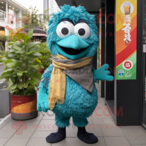 Teal Ramen mascotte kostuum...