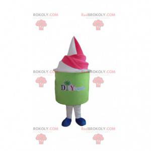 Giant ice cream mascot, ice cream pot costume, glacier -