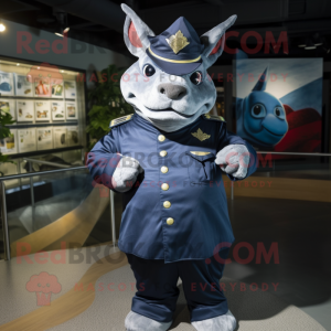 Navy Rhinoceros maskot...