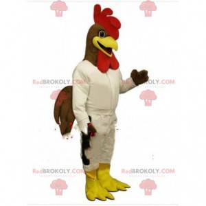 Mascotte de poulet, costume de poule, déguisement de coq -